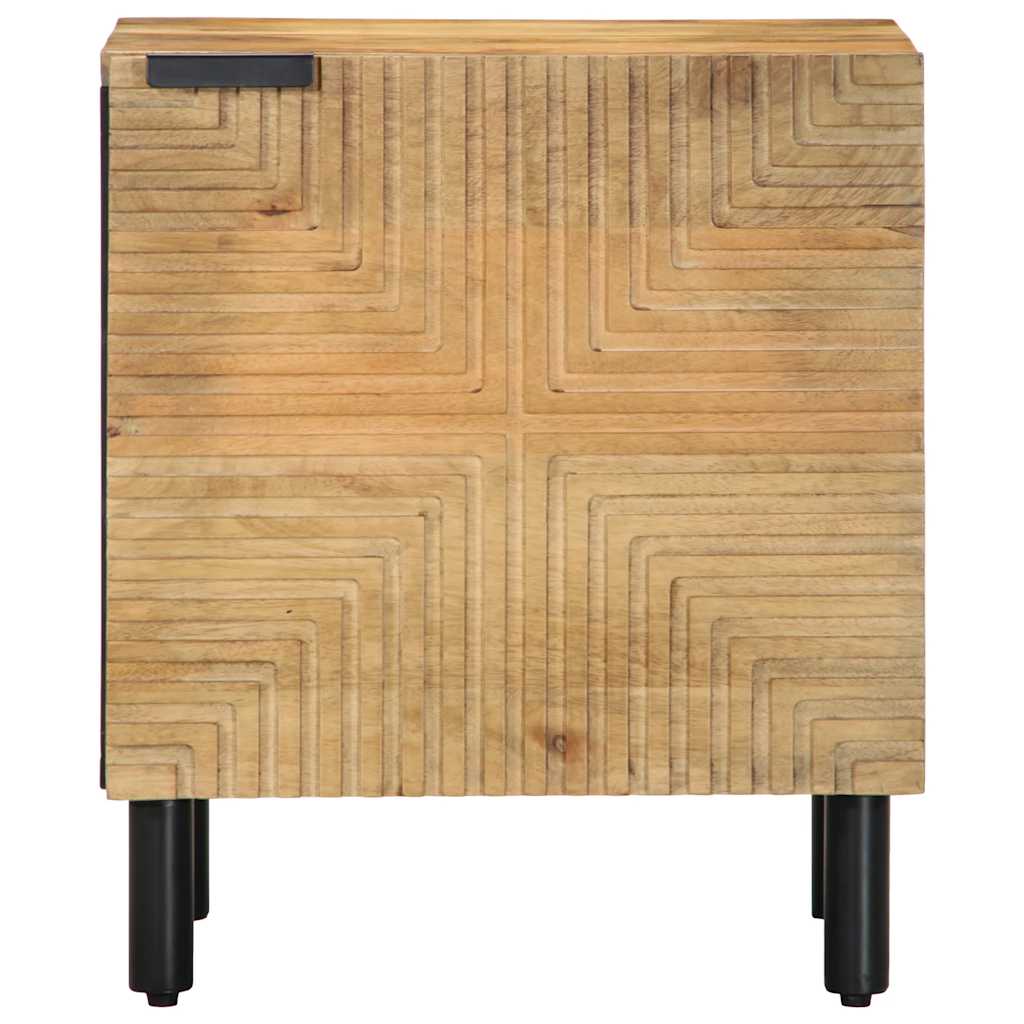 Table de chevet marron 40x33x46 cm bois de manguier solide