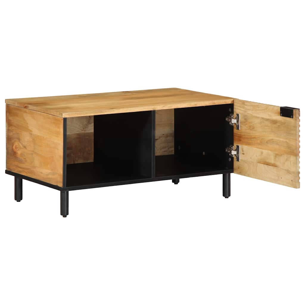 Table basse marron 80x50x40 cm bois de manguier massif