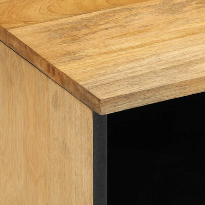 Table de chevet marron 40x33x46 cm bois de manguier solide