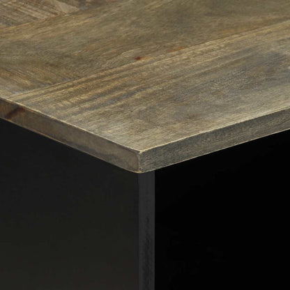 Table basse gris clair 80x50x40 cm bois de manguier massif