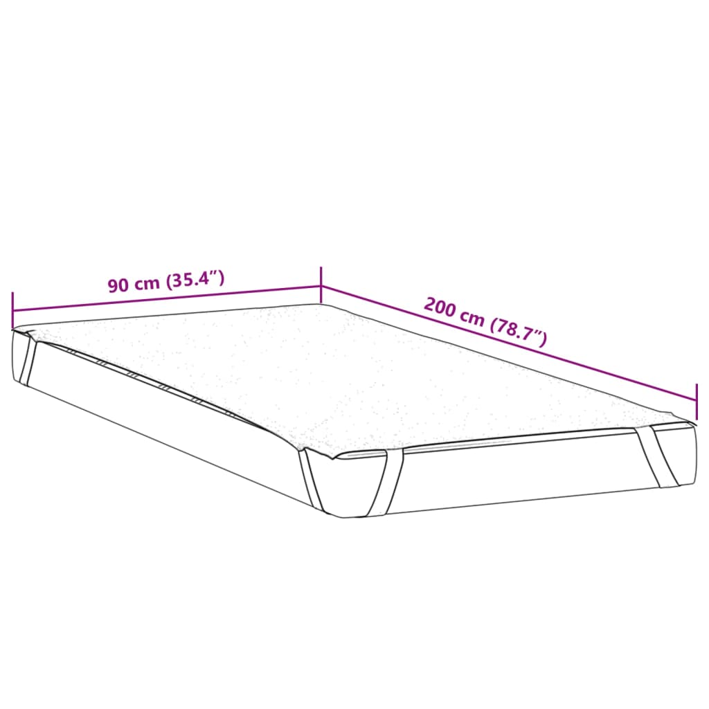 Protège-matelas blanc 90x200 cm imperméable