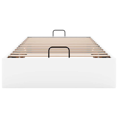 Cadre de lit ottoman sans matelas blanc 80x200 cm similicuir