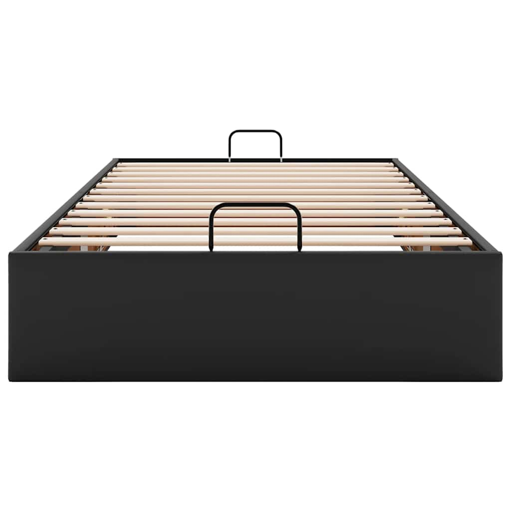 Cadre de lit ottoman sans matelas noir 90x190 cm similicuir