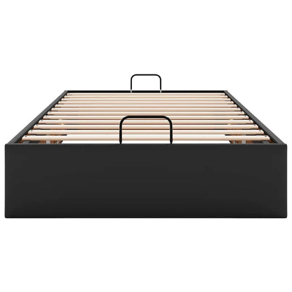 Cadre de lit ottoman sans matelas noir 90x190 cm similicuir