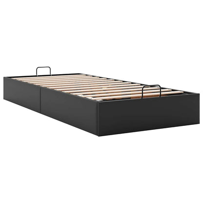 Cadre de lit ottoman sans matelas noir 90x190 cm similicuir