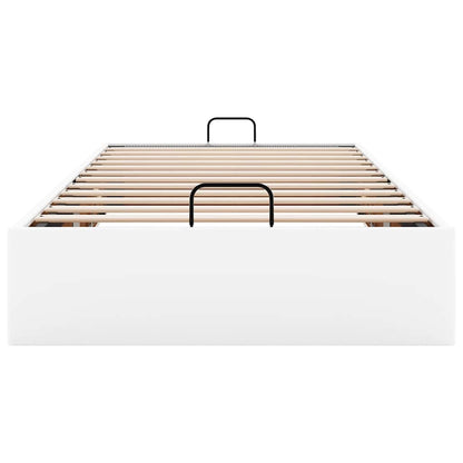 Cadre de lit ottoman sans matelas blanc 90x190 cm similicuir