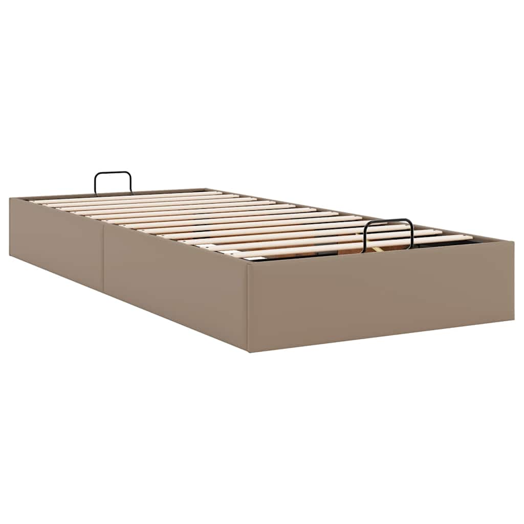 Cadre de lit ottoman sans matelas cappuccino 90x190 cm