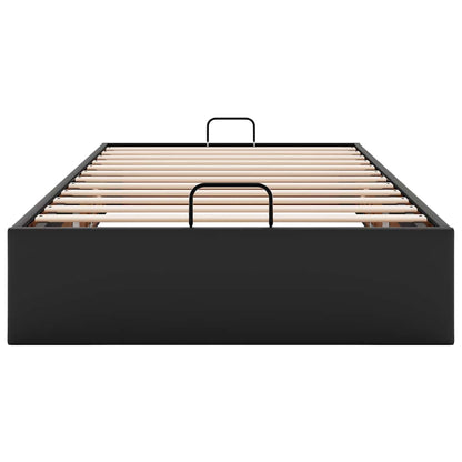 Cadre de lit ottoman sans matelas noir 90x200 cm similicuir