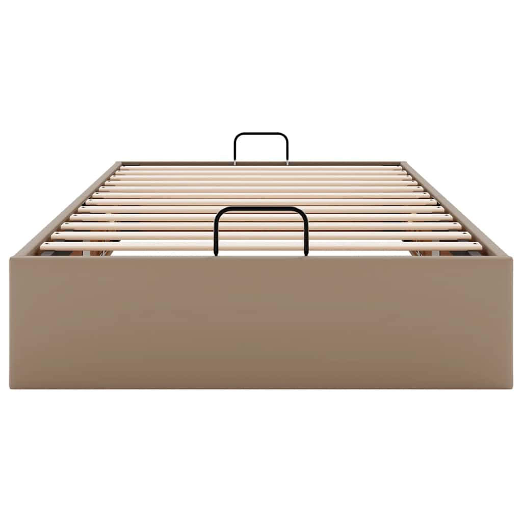 Cadre de lit ottoman sans matelas cappuccino 90x200 cm