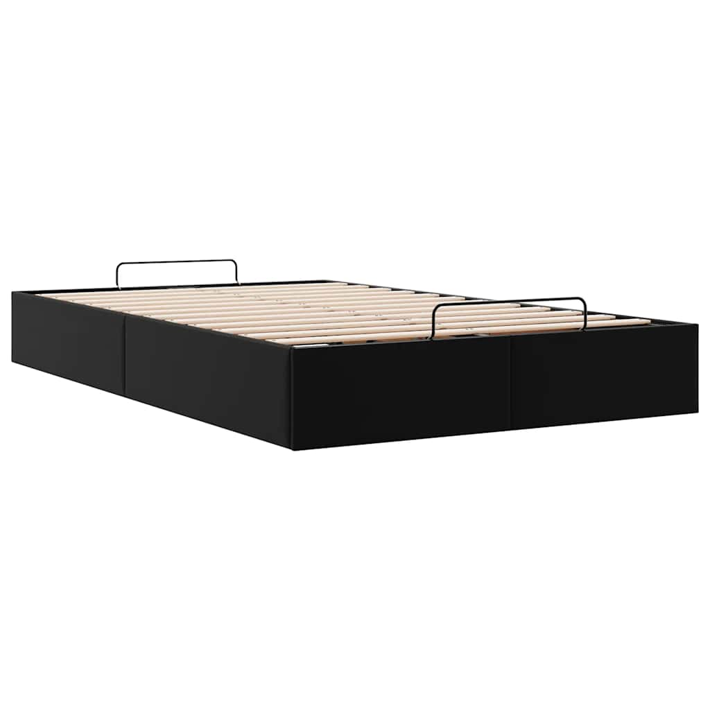 Cadre de lit ottoman sans matelas noir 120x190 cm similicuir