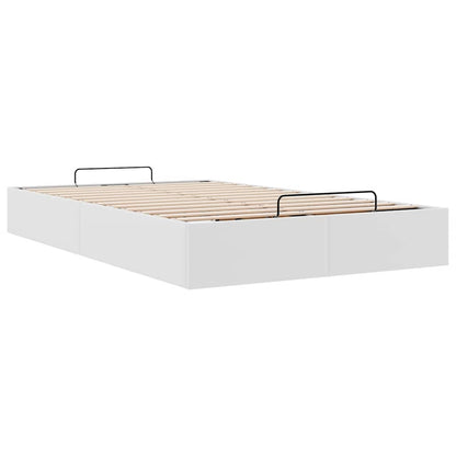 Cadre de lit ottoman sans matelas blanc 120x190 cm similicuir