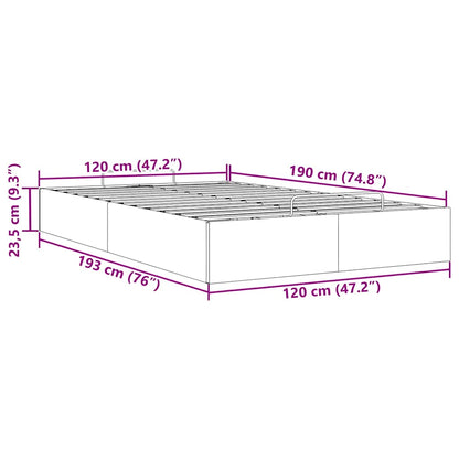 Cadre de lit ottoman sans matelas blanc 120x190 cm similicuir