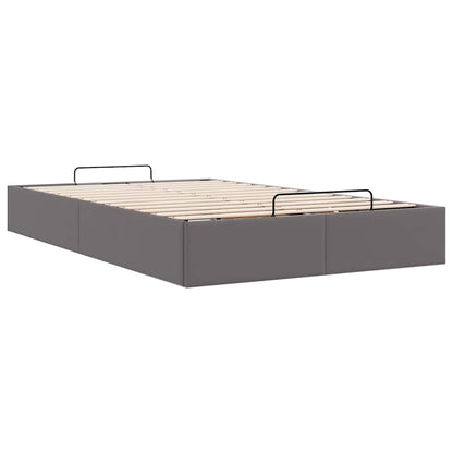 Cadre de lit ottoman sans matelas gris 120x190 cm similicuir