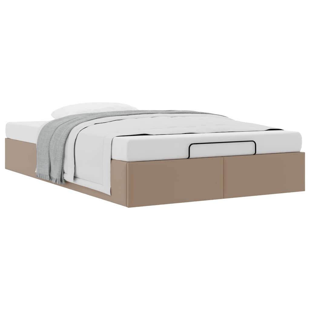 Cadre de lit ottoman sans matelas cappuccino 120x190 cm