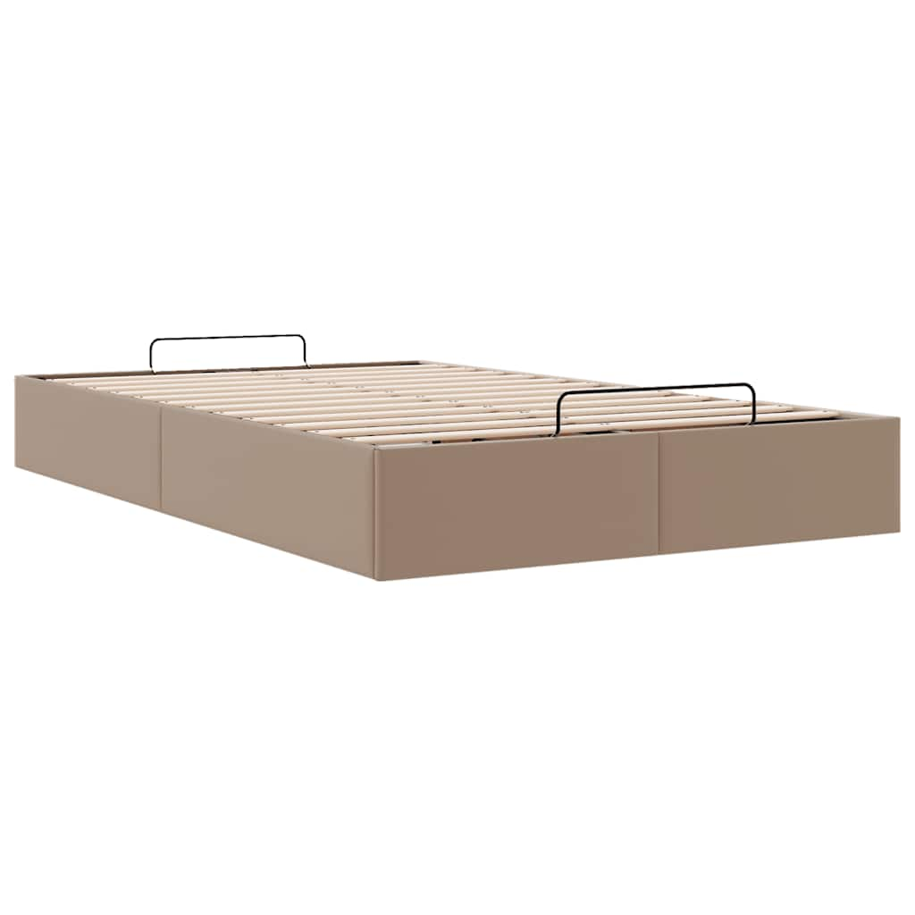 Cadre de lit ottoman sans matelas cappuccino 120x190 cm