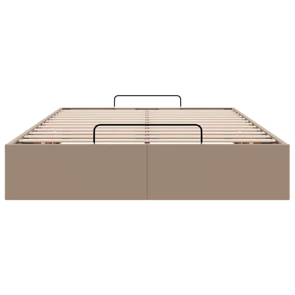 Cadre de lit ottoman sans matelas cappuccino 120x190 cm