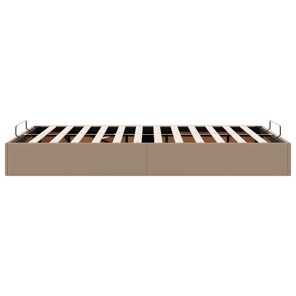 Cadre de lit ottoman sans matelas cappuccino 120x190 cm