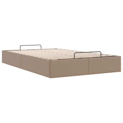 Cadre de lit ottoman sans matelas cappuccino 120x190 cm