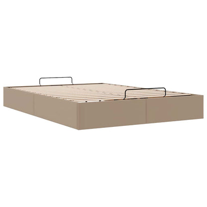 Cadre de lit ottoman sans matelas cappuccino 140x190 cm