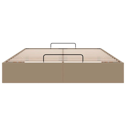 Cadre de lit ottoman sans matelas cappuccino 140x190 cm