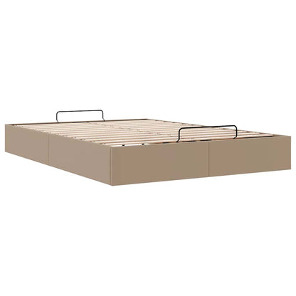 Cadre de lit ottoman sans matelas cappuccino 140x190 cm