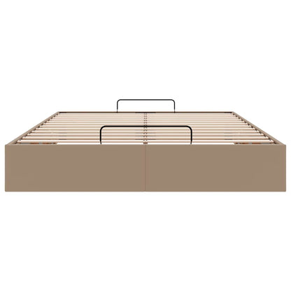 Cadre de lit ottoman sans matelas cappuccino 140x190 cm