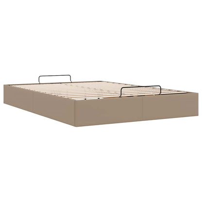 Cadre de lit ottoman sans matelas cappuccino 140x190 cm