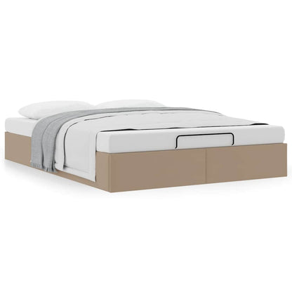 Cadre de lit ottoman sans matelas cappuccino 140x200 cm