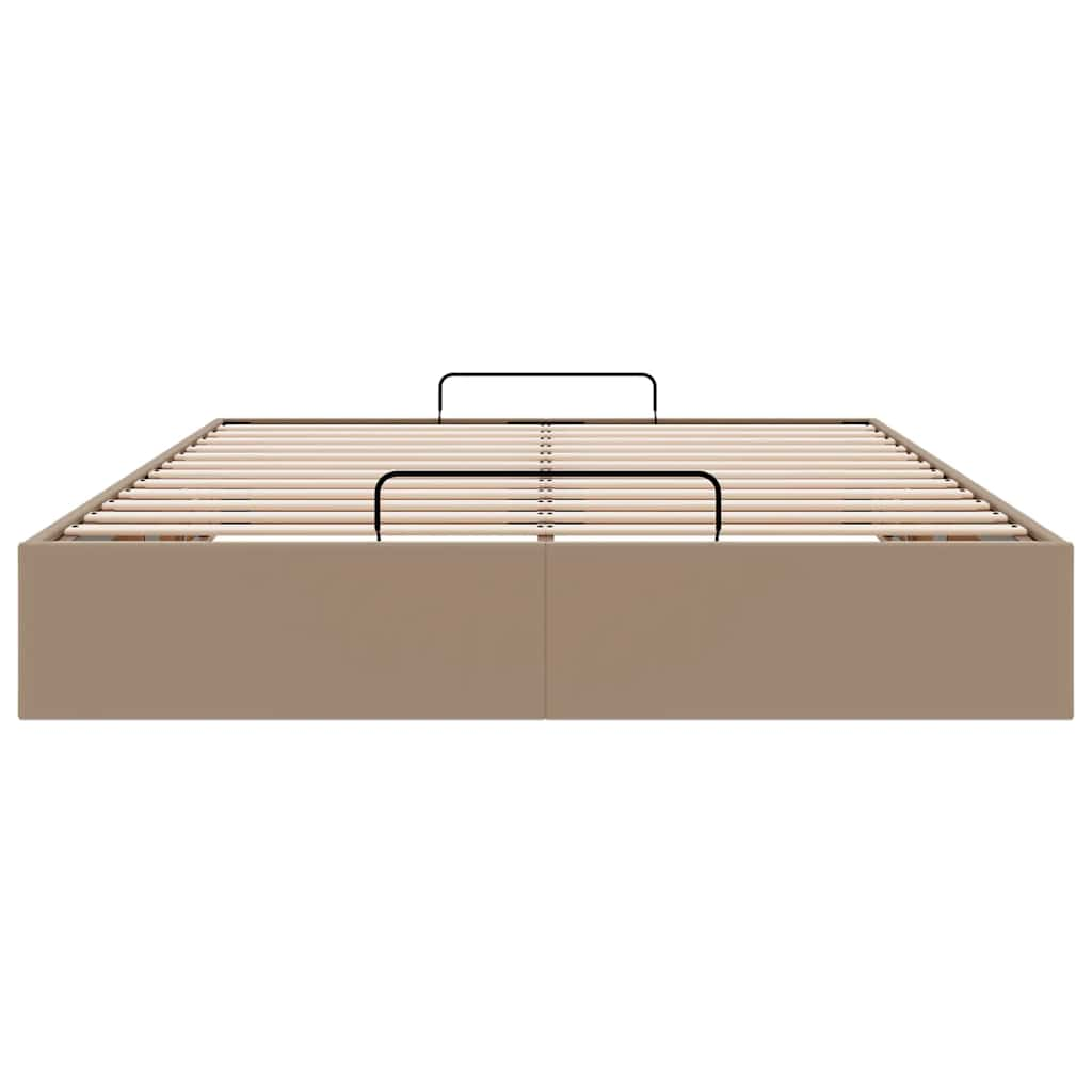 Cadre de lit ottoman sans matelas cappuccino 140x200 cm