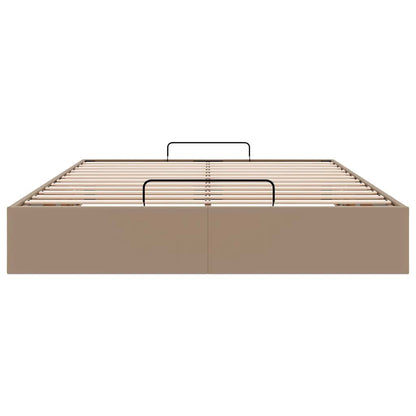 Cadre de lit ottoman sans matelas cappuccino 140x200 cm