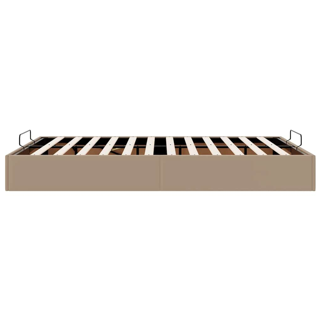 Cadre de lit ottoman sans matelas cappuccino 140x200 cm