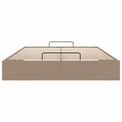 Cadre de lit ottoman sans matelas cappuccino 140x200 cm