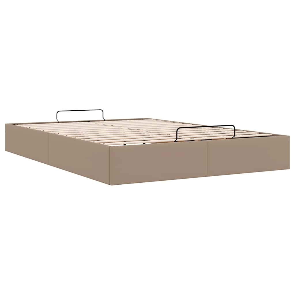 Cadre de lit ottoman sans matelas cappuccino 140x200 cm