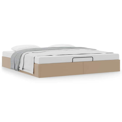 Cadre de lit ottoman sans matelas cappuccino 160x200 cm