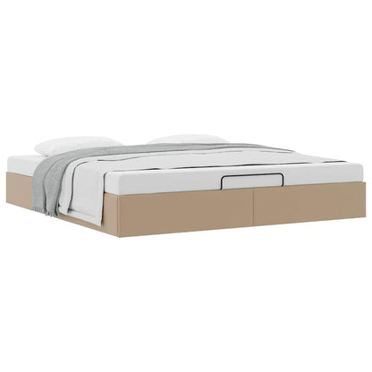 Cadre de lit ottoman sans matelas cappuccino 160x200 cm