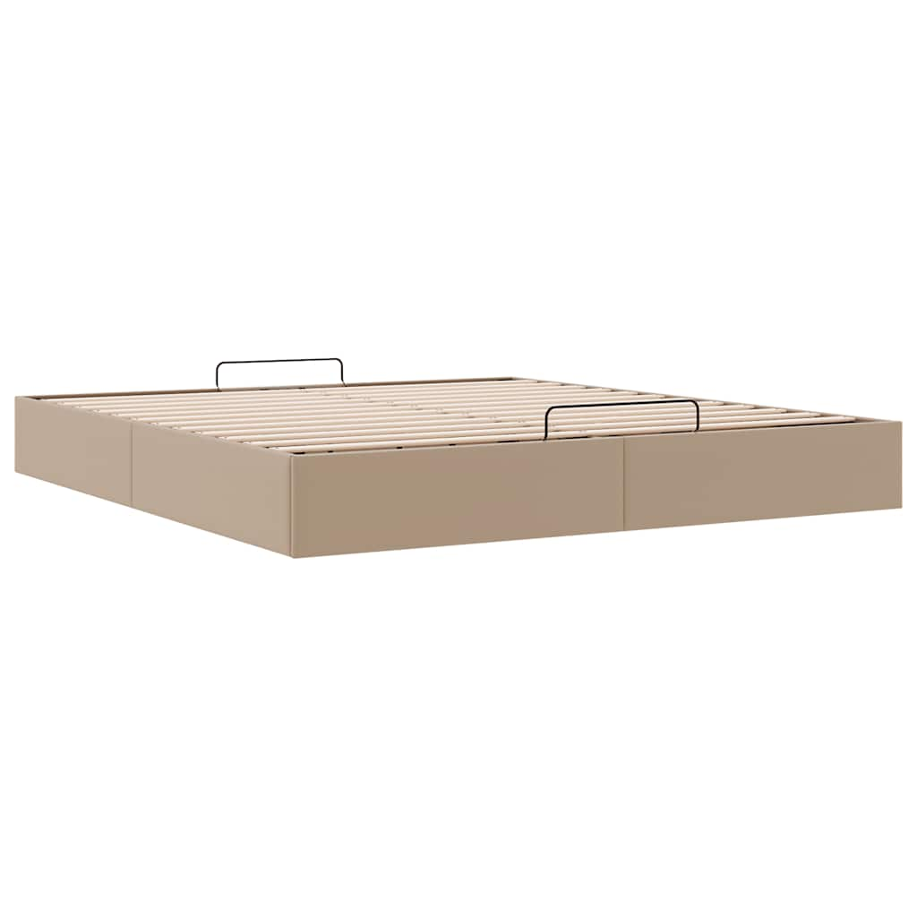 Cadre de lit ottoman sans matelas cappuccino 160x200 cm