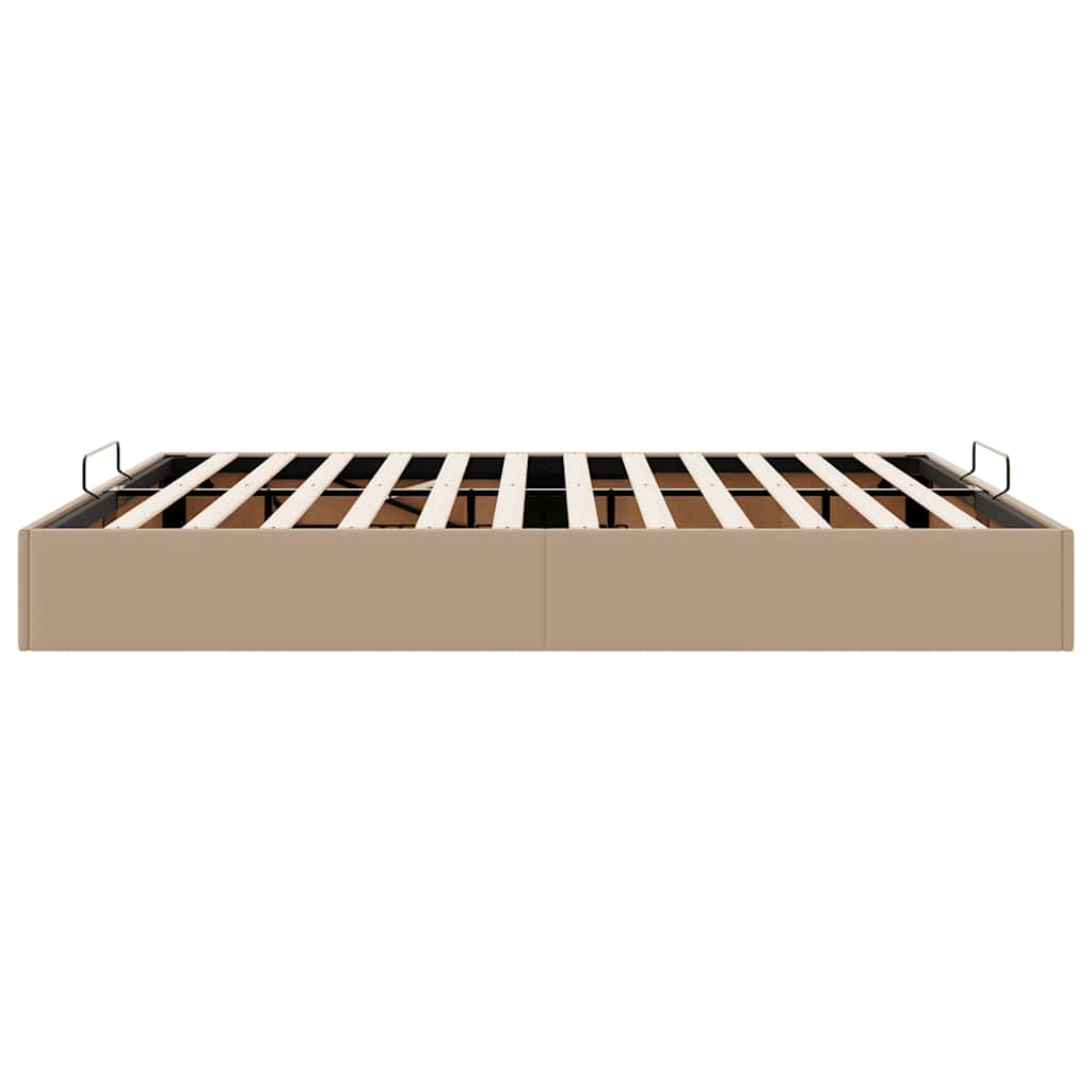 Cadre de lit ottoman sans matelas cappuccino 160x200 cm