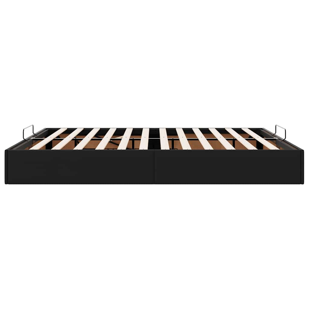 Cadre de lit ottoman sans matelas noir 180x200 cm similicuir