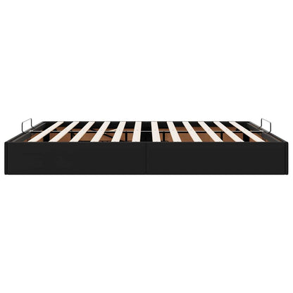 Cadre de lit ottoman sans matelas noir 180x200 cm similicuir