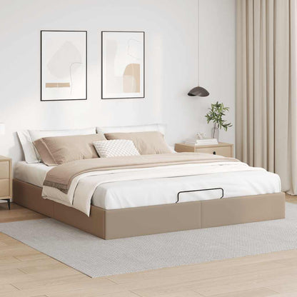 Cadre de lit ottoman sans matelas cappuccino 180x200 cm