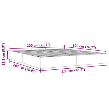 Cadre de lit ottoman sans matelas blanc 200x200 cm similicuir