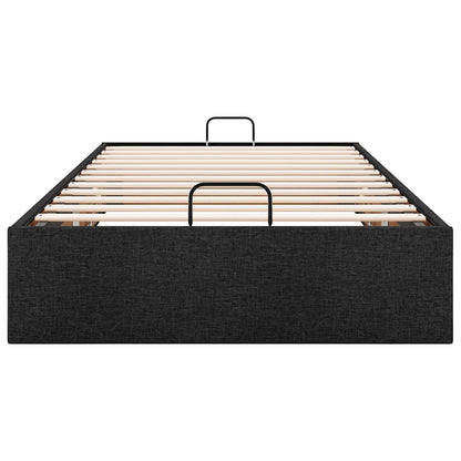 Cadre de lit ottoman sans matelas noir 90x190 cm tissu