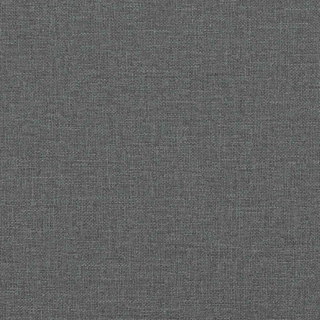 Cadre de lit ottoman sans matelas gris foncé 140x190 cm tissu