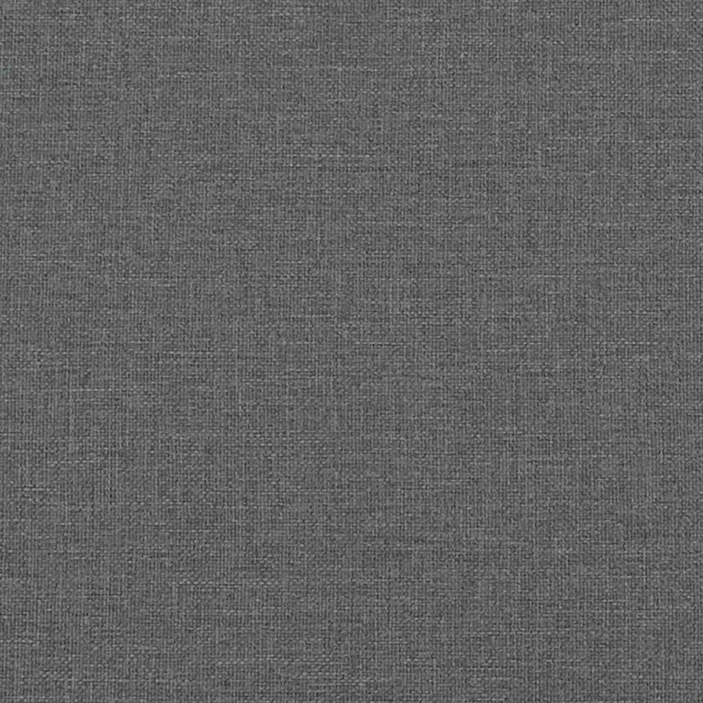 Cadre de lit ottoman sans matelas gris foncé 140x200 cm tissu