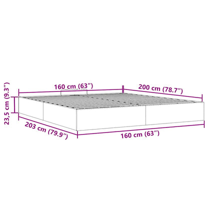 Cadre de lit ottoman sans matelas crème 160x200 cm tissu