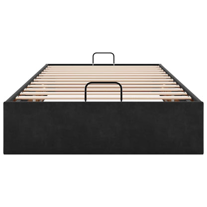 Cadre de lit ottoman sans matelas noir 90x190 cm velours