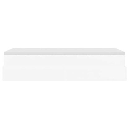 Cadre de lit ottoman avec matelas blanc 80x200 cm similicuir