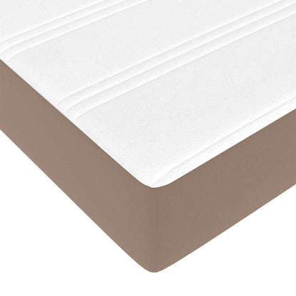 Cadre de lit ottoman et matelas cappuccino 120x190cm similicuir