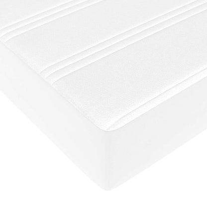 Cadre de lit ottoman avec matelas blanc 180x200 cm similicuir