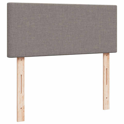 Cadre de lit ottoman avec matelas taupe 120x190 cm tissu